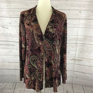 Laura Ashley Womens Blazer Style Cardigan Size L